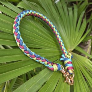 HU 43 cm Mandriano Geflochtenes Paracord Schmuckhalsband mit Scherenkarabiner