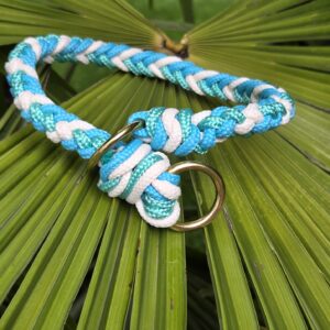 HU 32 cm Semirondo 6-fach Geflochtenes PPM Schmuck-Halsband Turquoise Lagoon